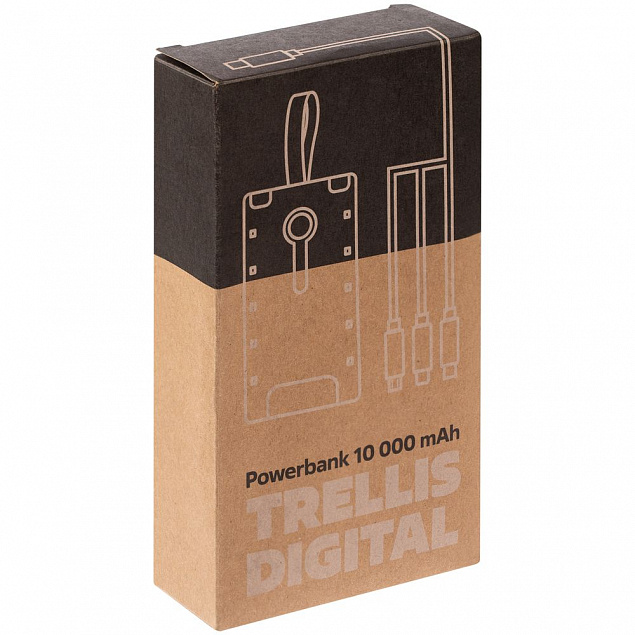 Аккумулятор Trellis Digital 10000 мАч, белый с логотипом в Балашихе заказать по выгодной цене в кибермаркете AvroraStore