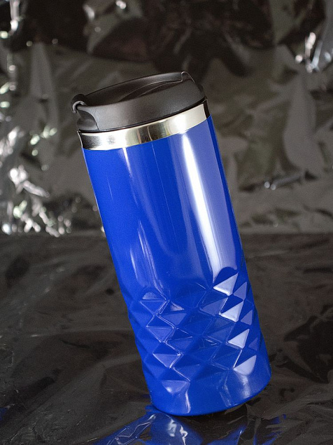 Термостакан Prism, синий с логотипом в Балашихе заказать по выгодной цене в кибермаркете AvroraStore