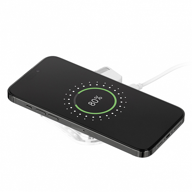 Беспроводное зарядное устройство 15W, Gloss NEO с логотипом в Балашихе заказать по выгодной цене в кибермаркете AvroraStore