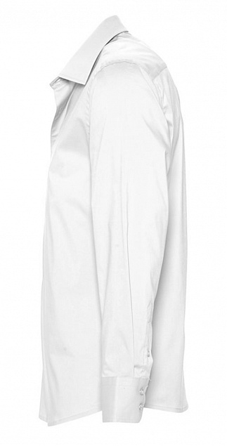 Рубашка мужская с длинным рукавом BRIGHTON, белая с логотипом в Балашихе заказать по выгодной цене в кибермаркете AvroraStore