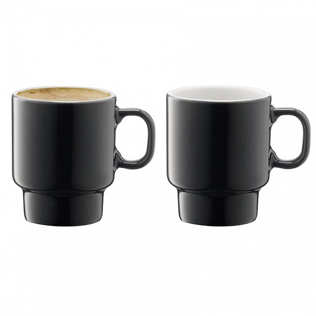 Набор чашек для эспрессо Utility, серый с логотипом в Балашихе заказать по выгодной цене в кибермаркете AvroraStore