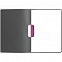 Папка Duraswing Color, серая с розовым клипом с логотипом в Балашихе заказать по выгодной цене в кибермаркете AvroraStore