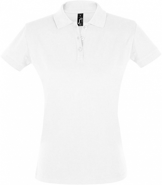 Рубашка поло женская PERFECT WOMEN 180 белая с логотипом в Балашихе заказать по выгодной цене в кибермаркете AvroraStore