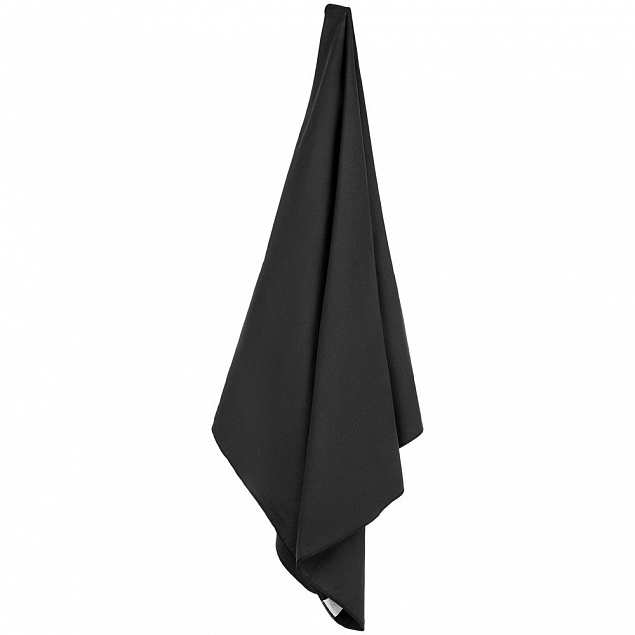 Спортивное полотенце Vigo Small, черное с логотипом в Балашихе заказать по выгодной цене в кибермаркете AvroraStore