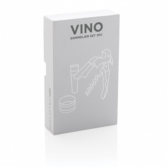 Винный набор сомелье Vino, 3 шт. с логотипом в Балашихе заказать по выгодной цене в кибермаркете AvroraStore