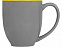 Кружка керамическая Gracy 470мл, серый/желтый с логотипом в Балашихе заказать по выгодной цене в кибермаркете AvroraStore