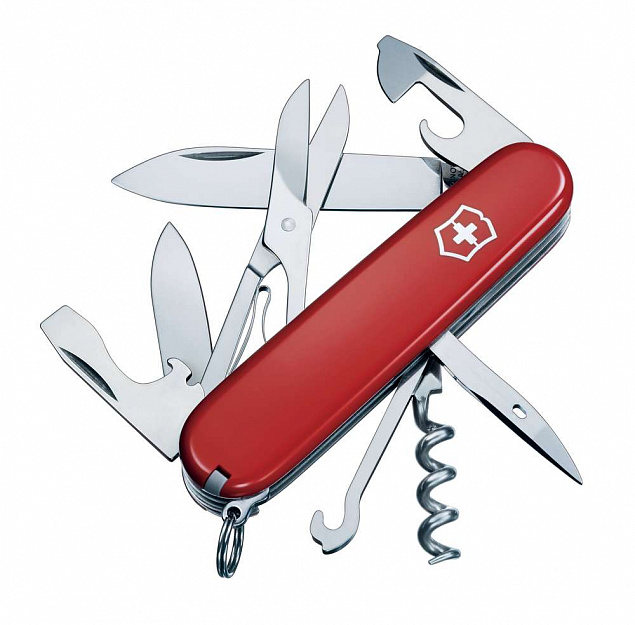Офицерский нож CLIMBER 91, красный с логотипом в Балашихе заказать по выгодной цене в кибермаркете AvroraStore