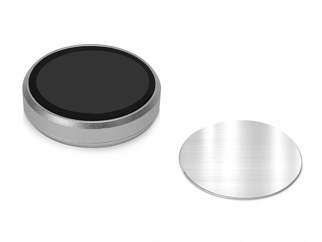 Магнитный держатель для телефона Magpin mini, черный/стальной с логотипом в Балашихе заказать по выгодной цене в кибермаркете AvroraStore