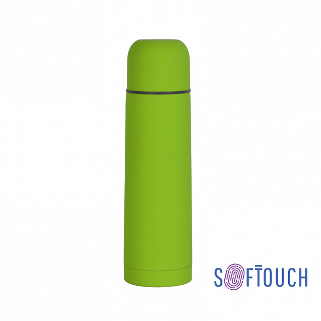 Термос "Крит"с покрытием soft touch 0,5 л., зеленое яблоко с логотипом в Балашихе заказать по выгодной цене в кибермаркете AvroraStore