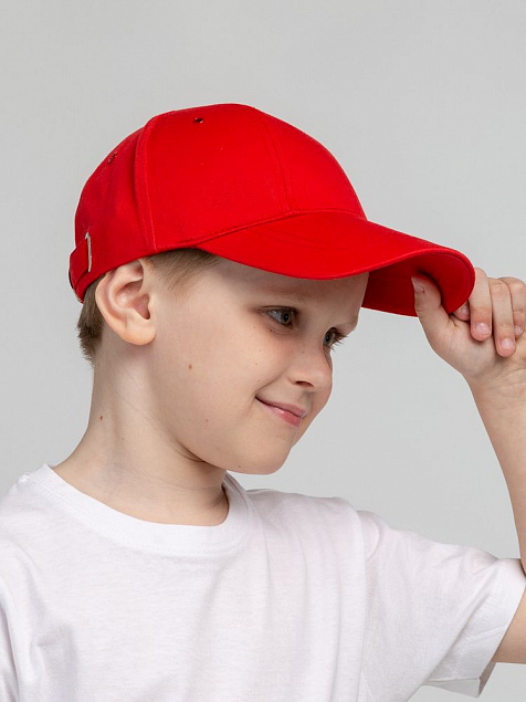 Бейсболка детская Capture Kids, красная с логотипом в Балашихе заказать по выгодной цене в кибермаркете AvroraStore
