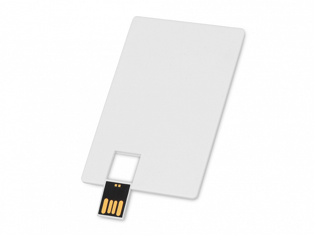 USB-флешка на 16 Гб Card в виде пластиковой карты  с логотипом в Балашихе заказать по выгодной цене в кибермаркете AvroraStore