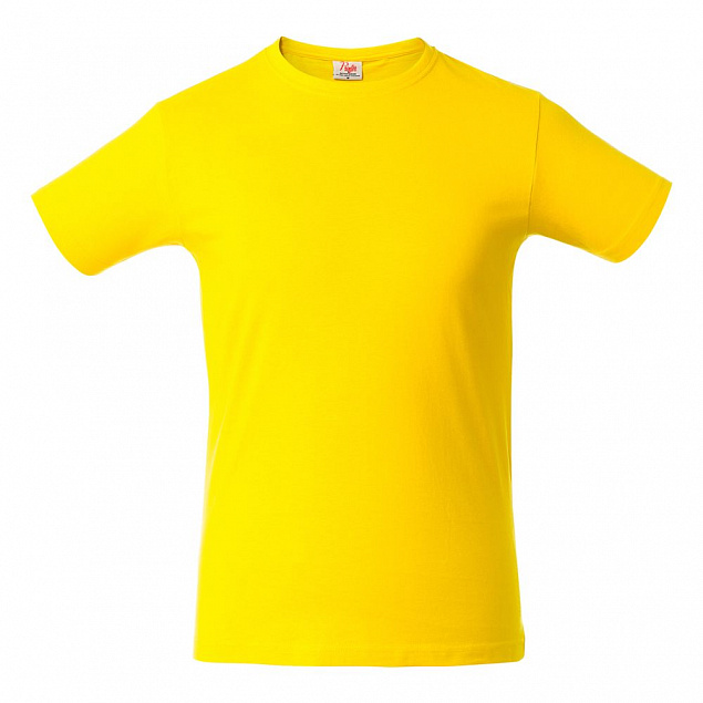 Футболка мужская HEAVY, желтая с логотипом в Балашихе заказать по выгодной цене в кибермаркете AvroraStore
