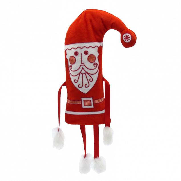 Новогодний колпачок забавный Дед мороз V2 с логотипом в Балашихе заказать по выгодной цене в кибермаркете AvroraStore
