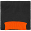 Шарф Snappy, темно-серый с оранжевым с логотипом в Балашихе заказать по выгодной цене в кибермаркете AvroraStore