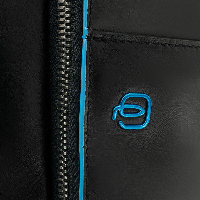 Сумка с отделением для ноутбука Piquadro Blue Square, черная с логотипом в Балашихе заказать по выгодной цене в кибермаркете AvroraStore