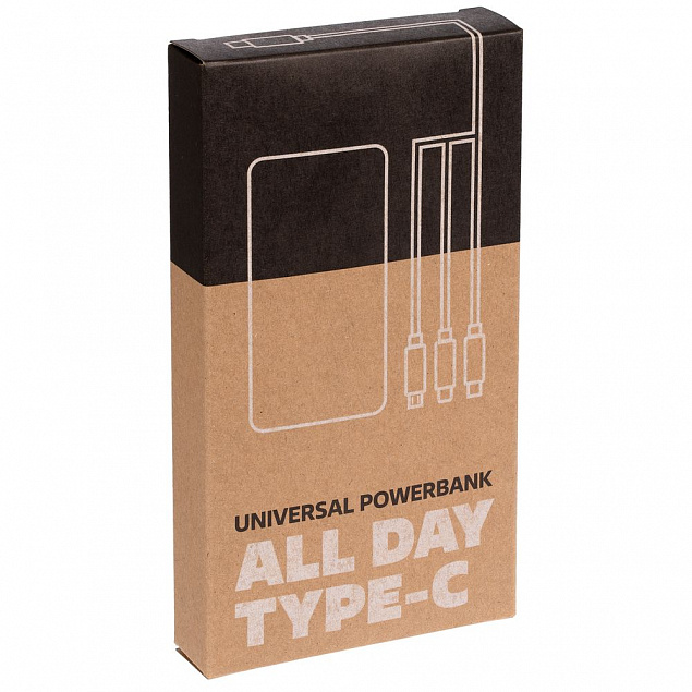 Aккумулятор Uniscend All Day Type-C 10000 мAч, белый с логотипом в Балашихе заказать по выгодной цене в кибермаркете AvroraStore