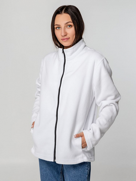 Куртка флисовая унисекс Manakin, бежевая с логотипом в Балашихе заказать по выгодной цене в кибермаркете AvroraStore