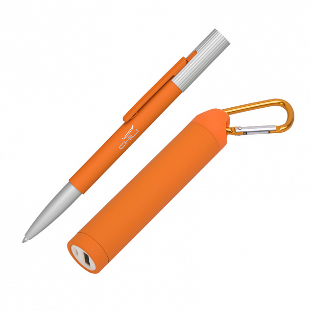 Набор ручка "Clas" + зарядное устройство "Minty" 2800 mAh в футляре, покрытие soft touch с логотипом в Балашихе заказать по выгодной цене в кибермаркете AvroraStore