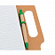 Блокнот MAKRON A5 на пружине с шариковой ручкой, рециклированный картон, бежевый с логотипом в Балашихе заказать по выгодной цене в кибермаркете AvroraStore