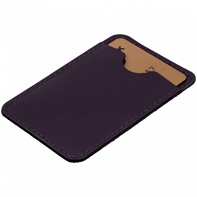 Чехол для карты на телефон Alaska, фиолетовый с логотипом в Балашихе заказать по выгодной цене в кибермаркете AvroraStore