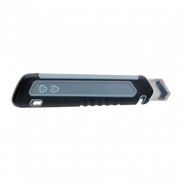 Строительный нож из переработанного пластика RCS с линейкой на корпусе с логотипом в Балашихе заказать по выгодной цене в кибермаркете AvroraStore