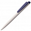 Ручка шариковая Senator Dart Polished, бело-синяя с логотипом в Балашихе заказать по выгодной цене в кибермаркете AvroraStore