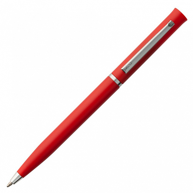 Ручка шариковая Euro Chrome, красная с логотипом в Балашихе заказать по выгодной цене в кибермаркете AvroraStore