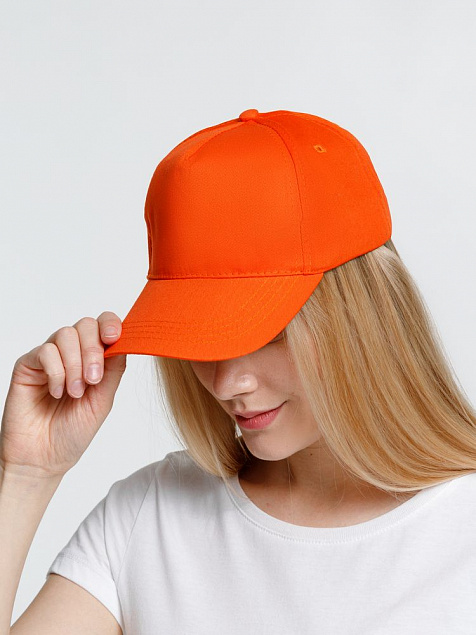 Бейсболка Promo, оранжевая с логотипом в Балашихе заказать по выгодной цене в кибермаркете AvroraStore