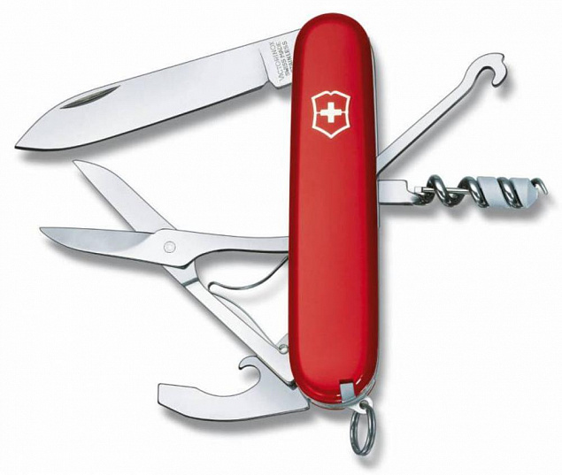 Офицерский нож Compact 91, красный с логотипом в Балашихе заказать по выгодной цене в кибермаркете AvroraStore