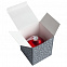 Елочный шар «Скандинавский узор», 8 см, красный с логотипом в Балашихе заказать по выгодной цене в кибермаркете AvroraStore