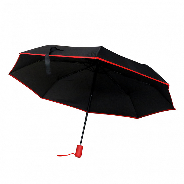 Противоштормовой автоматический зонт Line, красный с логотипом в Балашихе заказать по выгодной цене в кибермаркете AvroraStore