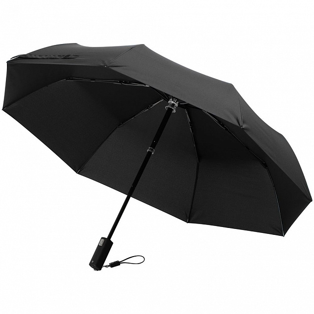 Зонт складной City Guardian, электрический, черный с логотипом в Балашихе заказать по выгодной цене в кибермаркете AvroraStore