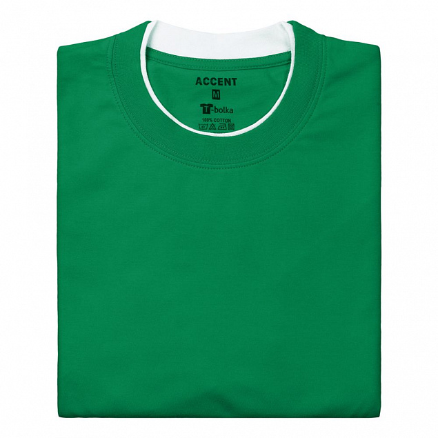 Футболка T-bolka Accent, зеленая с логотипом в Балашихе заказать по выгодной цене в кибермаркете AvroraStore