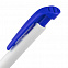 Ручка шариковая Favorite, белая с синим с логотипом в Балашихе заказать по выгодной цене в кибермаркете AvroraStore