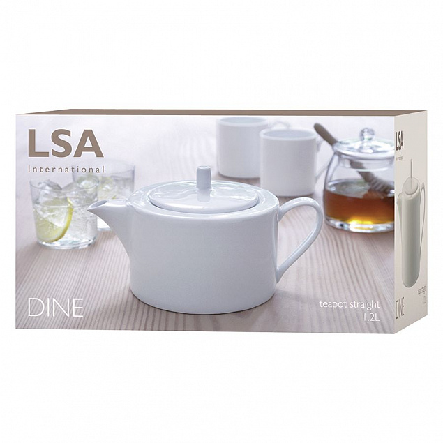 Чайник заварочный Dine Straight, белый с логотипом в Балашихе заказать по выгодной цене в кибермаркете AvroraStore