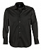 Рубашка мужская с длинным рукавом Brighton, черная с логотипом в Балашихе заказать по выгодной цене в кибермаркете AvroraStore