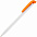 Ручка шариковая Favorite, белая с оранжевым с логотипом в Балашихе заказать по выгодной цене в кибермаркете AvroraStore