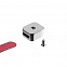 Элемент брелка-конструктора «Хлястик с кольцом и зажимом», красный с логотипом в Балашихе заказать по выгодной цене в кибермаркете AvroraStore